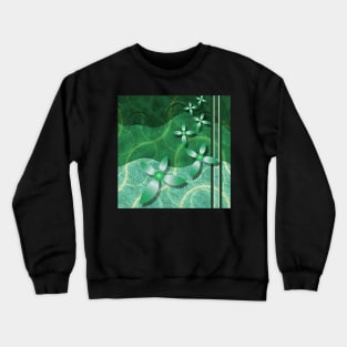 Emerald Scrapbooking Fractal Floral Crewneck Sweatshirt